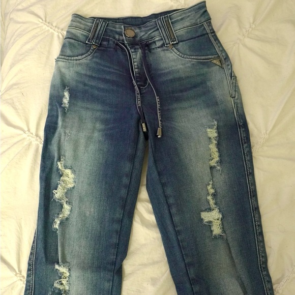 Pitbull Premium Jeans Skinny Denim with lace - Picture 1 of 5